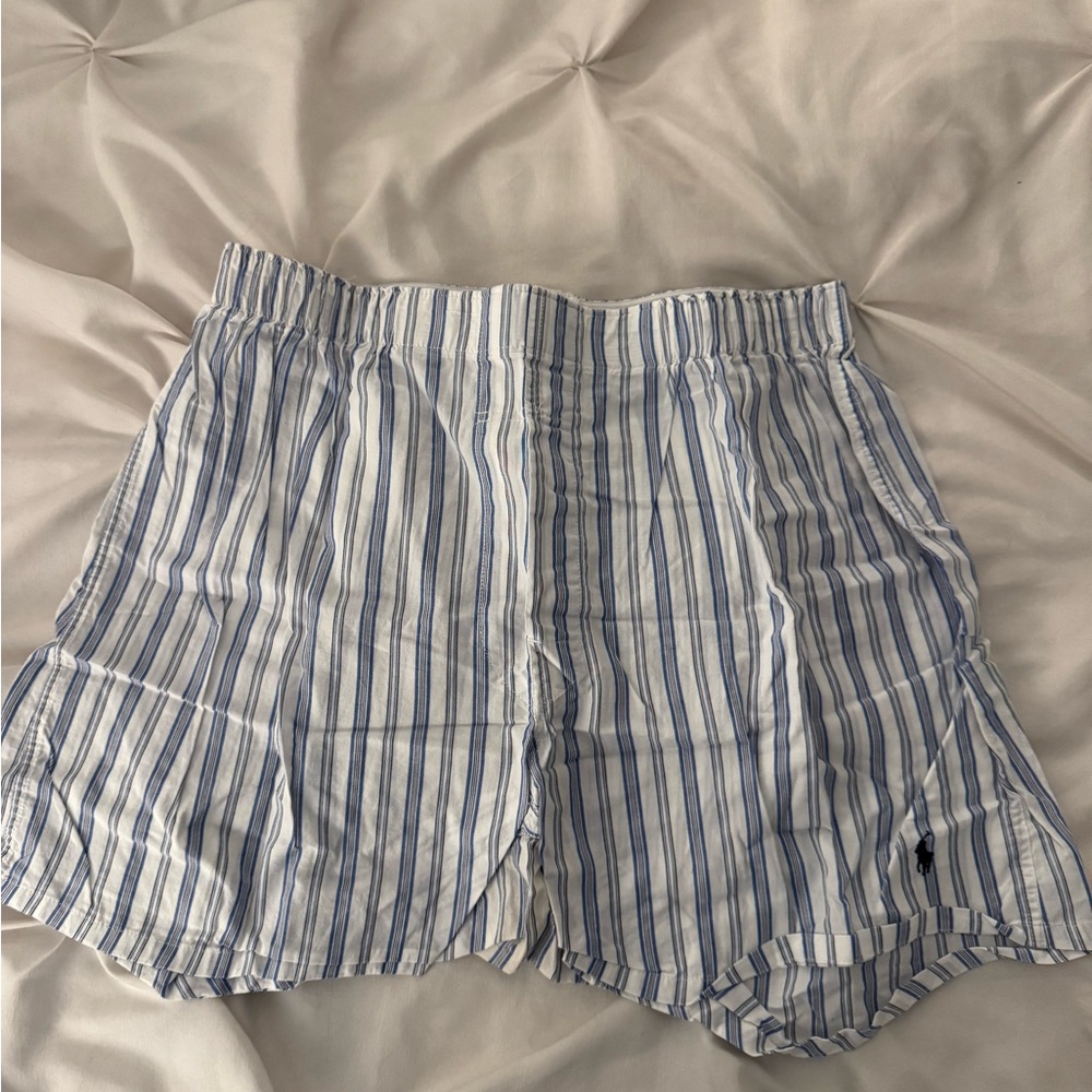 Polo by Ralph Lauren Blue and White Striped Shorts